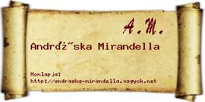Andráska Mirandella névjegykártya